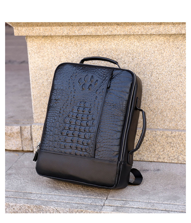 Whatna 天 然牛革 ビジネスバッグ メンズ 2WAY 手提げ・リュック バッグ 天然 本革 A4 16インチpc収納可大容量 旅行 出張用 通勤 通学 就活 面接 バッグ かばん 男性用 黒(66276-10) 3