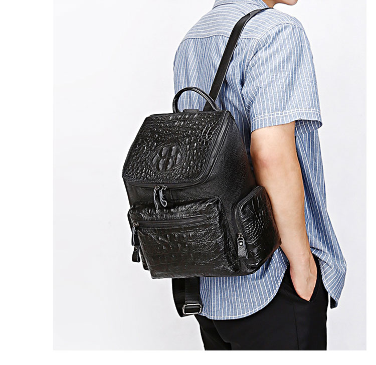 Whatna 牛革 ビジネスバッグメンズ バッグ 手提げ・リュックの2WAY 本革 厚手本革 A4 14インチpc収納可 大容量 盗難防止 旅行 出張用 通勤 通学 就活 面接 バッグ かばん 男性用 黒(KS778) 8