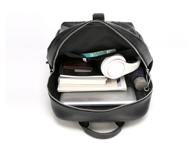 Whatna 牛革 ビジネスバッグメンズ バッグ 手提げ・リュックの2WAY 本革 厚手本革 A4 15.6インチpc収納可 大容量 盗難防止 旅行 出張用 通勤 通学 就活 面接 バッグ かばん 男性用  黒（66284） 5