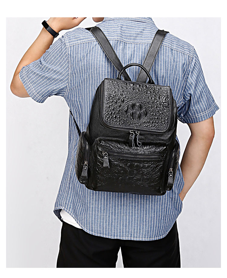 Whatna 牛革 ビジネスバッグメンズ バッグ 手提げ・リュックの2WAY 本革 厚手本革 A4 14インチpc収納可 大容量 盗難防止 旅行 出張用 通勤 通学 就活 面接 バッグ かばん 男性用 黒(KS778) 7