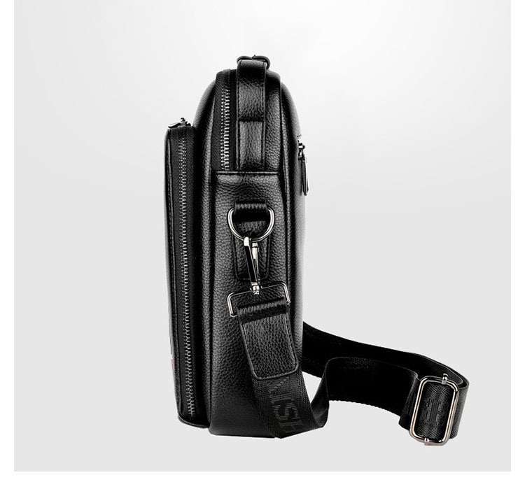 Whatnaショルダーバッグ メンズ 2way 斜め掛け 手提げ ipad 10.5収納可 厚手 皮革 レザー 縦型 小さめ メッセンジャーバッグ 通学 通勤バッグ 軽量 実用 自転車かばん プレゼント男性 黒 ブラウン（5106#） 2