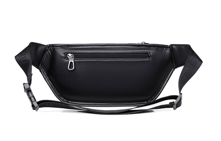 Whatna 3way 革 ボディバッグ・ワンショルダーバッグ メンズ ウエストポーチ イヤホン穴付き 本 革 厚手 レザー  斜め掛けバッグ スポーツバッグ 自転車 カジュアル 遠足 旅行 通勤 通学 黒（FB-011#） 3