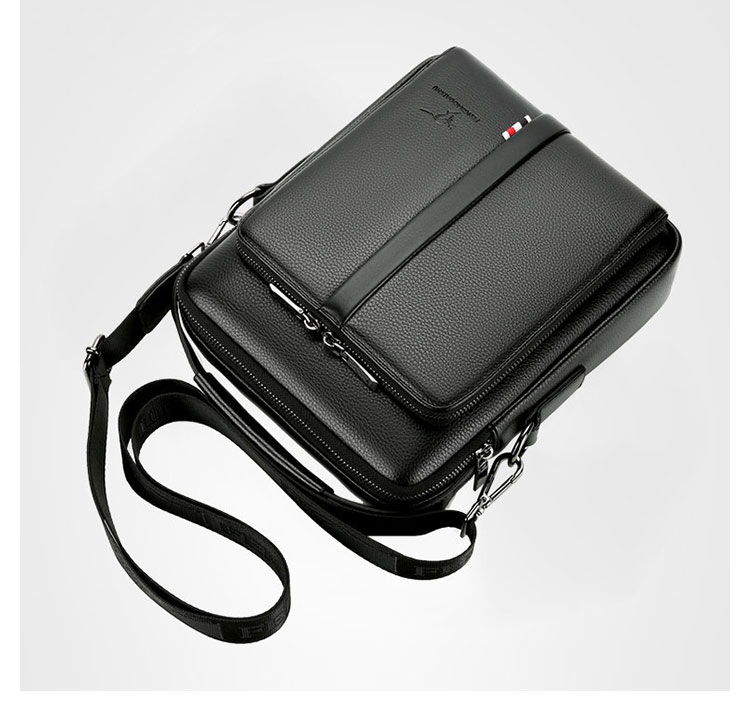 Whatnaショルダーバッグ メンズ 2way 斜め掛け 手提げ ipad 10.5収納可 厚手 皮革 レザー 縦型 小さめ メッセンジャーバッグ 通学 通勤バッグ 軽量 実用 自転車かばん プレゼント男性 黒 ブラウン（5106#） 4