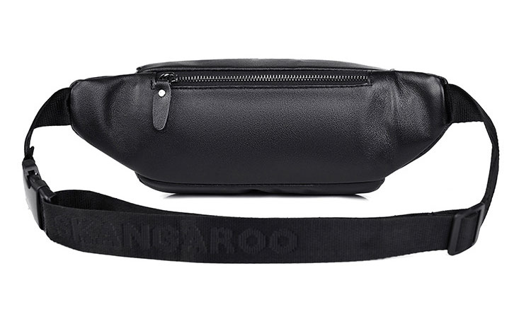 Whatna 3way 牛革 ボディバッグ・ワンショルダーバッグ メンズ ウエストポーチ イヤホン穴付き 本 革 厚手 レザー  斜め掛けバッグ スポーツバッグ 自転車 カジュアル 遠足 旅行 通勤 通学 黒（HA-089） 3