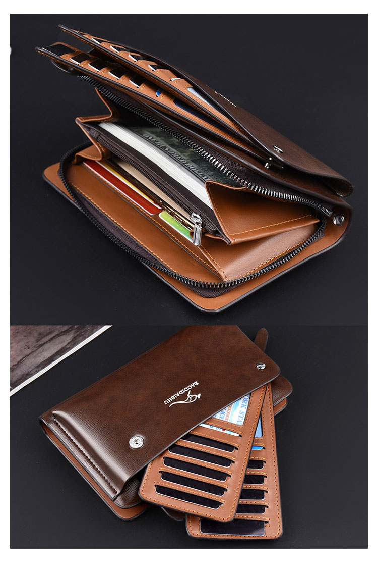 Whatna革ミニセカンドバッグ メンズ バッグ カード24枚収納可 長財布 盗難防止 厚手 本革 レザー 小さめ クラッチバッグ手持ちバッグ メンズ ポーチ 男性用 紳士用 結婚式 冠婚葬祭 バッグ 黒 ブラウン 2012 3