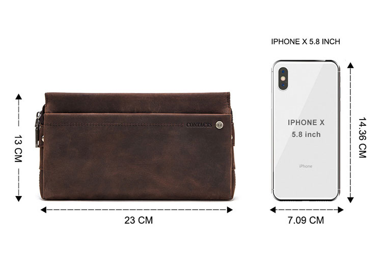 Whatna 天然 牛革 ミニセカンドバッグ メンズ せかんどばっく 小きめ 厚手 本革 結婚式 バッグ カジュアルフォーマル ビジネス 冠婚葬祭 バッグ 男性用 紳士用 ブラウン（MC1010） 1