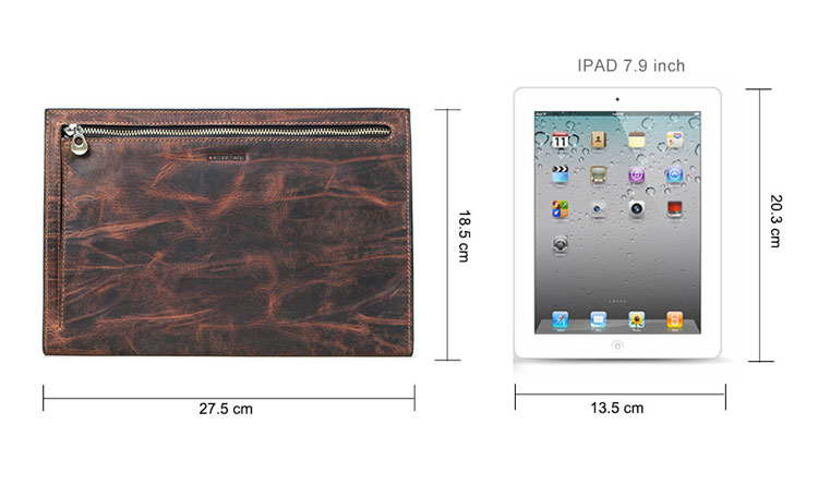 Whatna 天然 牛革 セカンドバッグ メンズ せかんどばっく 小きめ 厚手 本革 ipad 9.7収納可 結婚式 バッグ カジュアルフォーマル ビジネス 冠婚葬祭 バッグ 男性用 紳士用 ブラウン(MC1007) 1