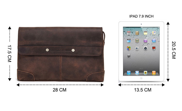 Whatna 天然 牛革 セカンドバッグ メンズ せかんどばっく 小きめ 厚手 本革 ipad 9.7収納可 結婚式 バッグ カジュアルフォーマル ビジネス 冠婚葬祭 バッグ 男性用 紳士用 ブラウン（MC1009） 1