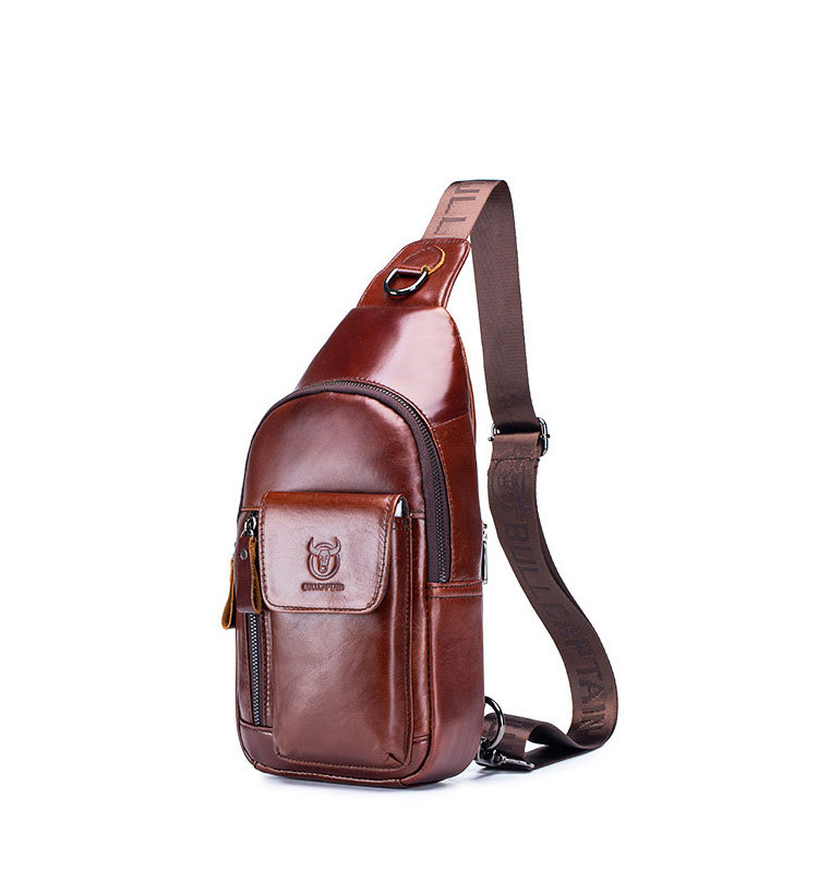 Whatna牛革 斜めがけ ボディバッグ ワンショルダー メンズ イヤホン穴付き 本 革 厚手  レザー121 1