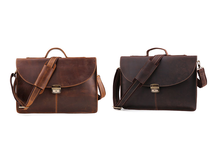 Whatna 天 然牛革 ビジネスバッグ メンズ 2WAY 手提げ・ショルダーバッグ 天然 本革 A4 15.6インチpc収納可大容量 旅行 出張用 通勤 通学 就活 面接 バッグ かばん 男性用 ブラウン（6359） 0