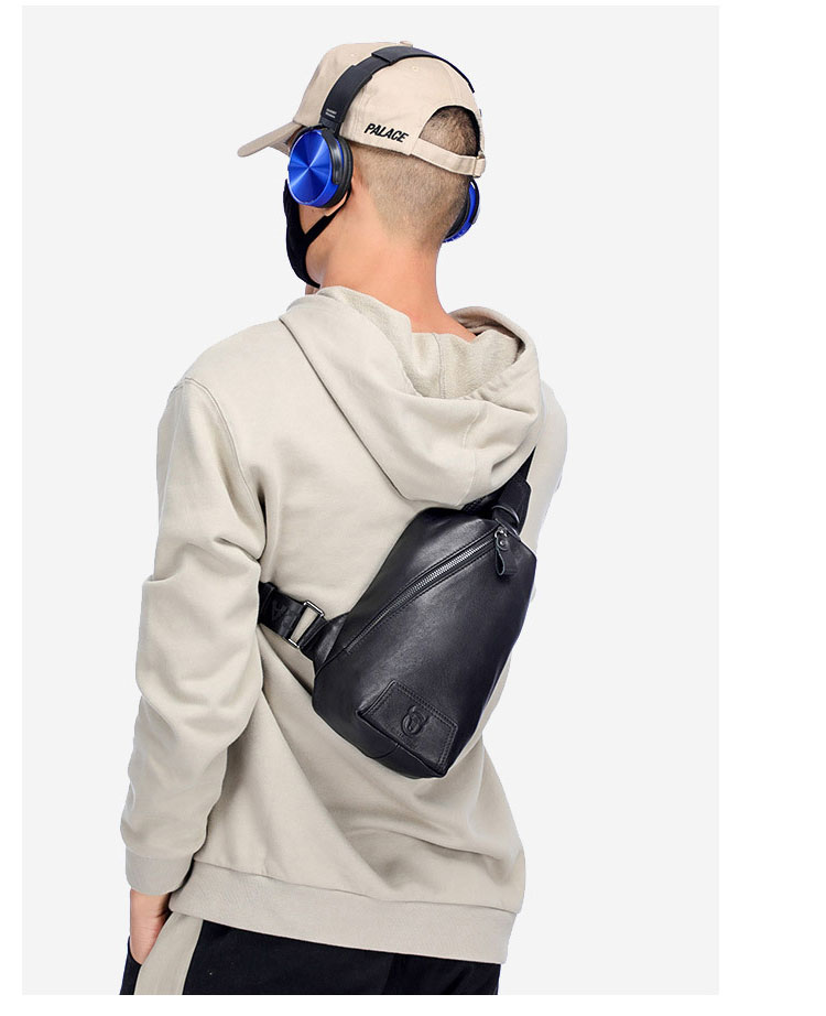 Whatna牛革 斜めがけ ボディバッグ ワンショルダー メンズ 本 革 厚手  レザー099 8