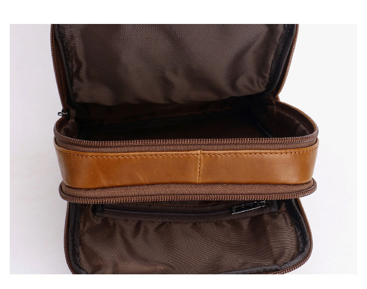 Whatna天 然 牛革ミニショルダーバッグ メンズ ポシェット2way 斜め掛け ボディーバッグミニ 胸バッグ小型厚手 レザー 本革 縦型 小さめ メッセンジャーバッグ かたかけバッグ メンズ 軽量 実用 レゼント男性（HS-1563） 8