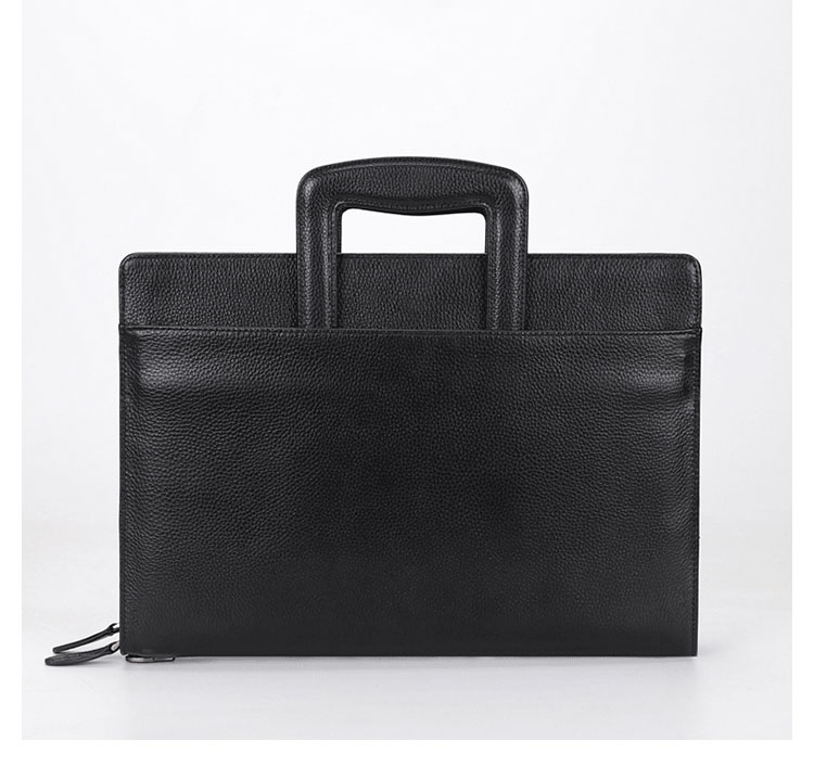 Whatna セカンドバッグ メンズ クラッチ バッグ 厚手 本革 牛革 A4 14インチair収納可 6枚カード収納可 ファイルバッグ 封筒袋 フォーマル冠婚葬祭 ビジネス 結婚式 バッグ 手持ちバッグ 紳士用 男性用 黑  Y00703-4 1