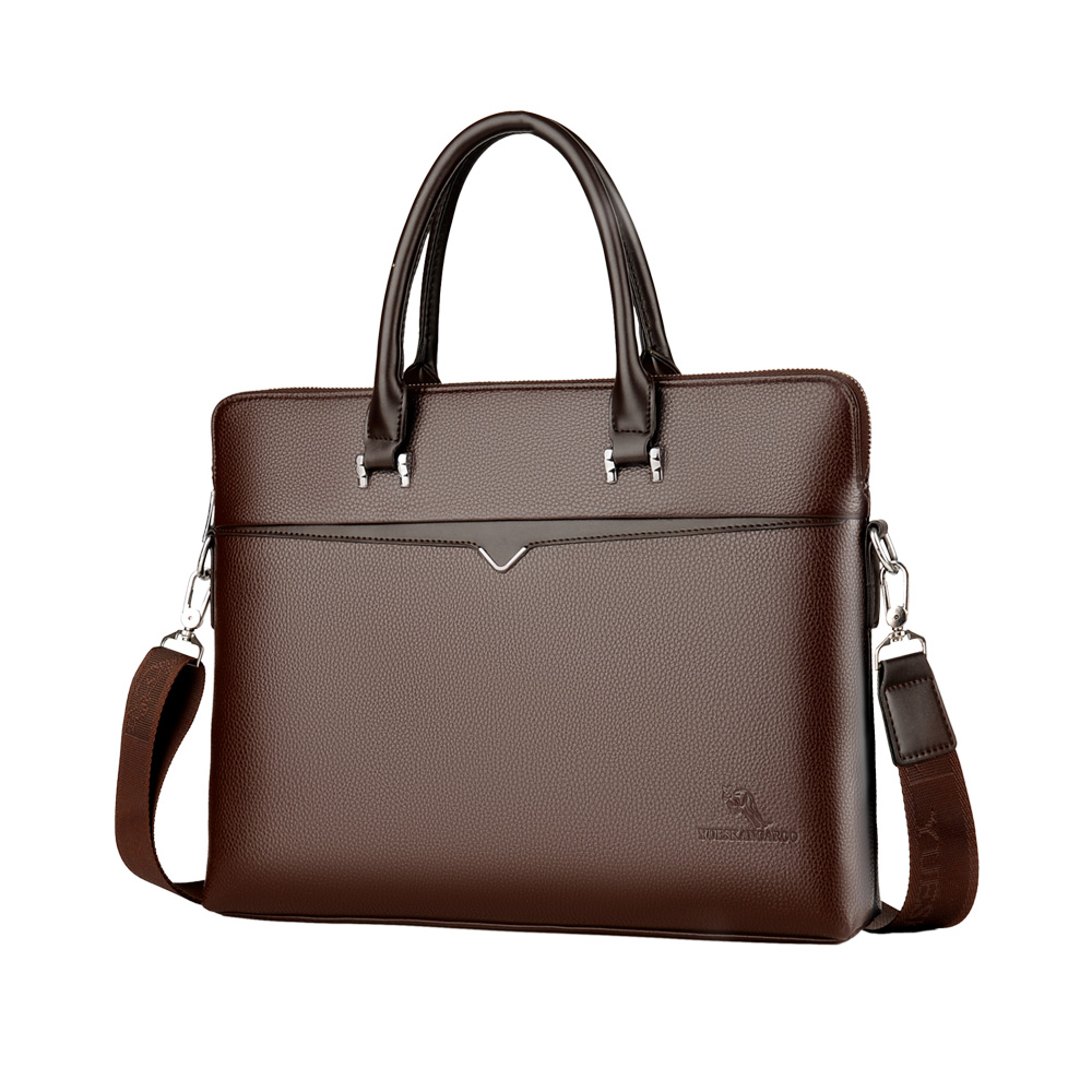 ビジネス バッグ メンズ 2way ショルダー 手提げ大容量 自立 ブリーフケース A4 14インチPC対応黒 ブラウン ブルー 0