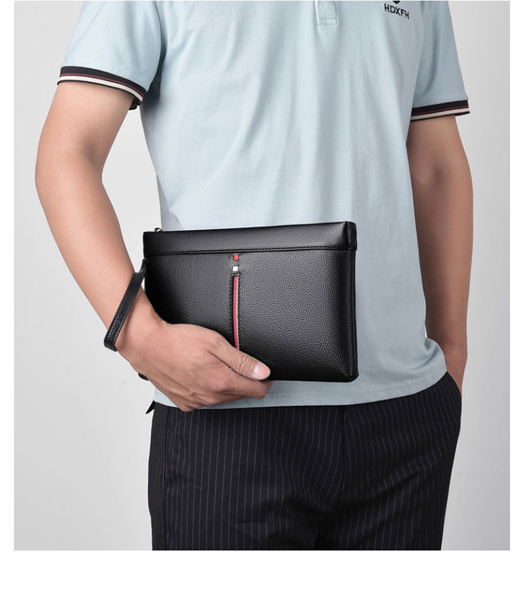 Whatna 2way牛革セカンドバッグ メンズ クラッチ バッグ 厚手 本革 レザー カード6枚 IPAD9.7収納可 ビジネス カジュアル フォーマル 冠婚葬祭 結婚式 バッグ紳士用 男性用 黒 2012 10