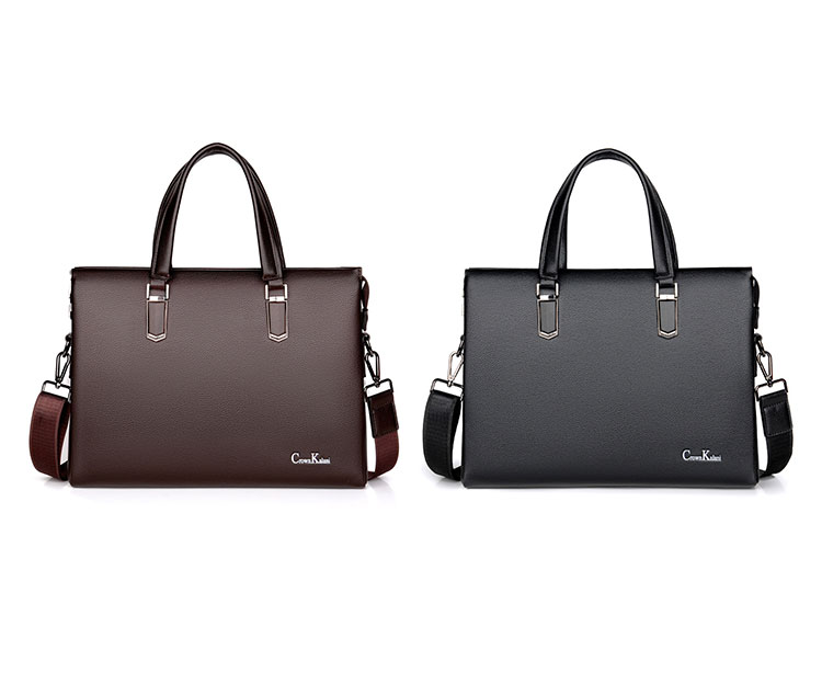 Whatnaビジネスバッグ メンズ パスワードロックボタング付 盗難防止3室仕切 15センチpc 3wayショルダー 斜め掛け 手提げ バッグ横型 A4 旅行 出張 通勤 通学就活 面接バッグかばん男性用プレゼント男性黒ブラウン(hs-1573) 0