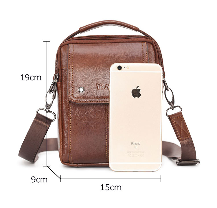 Whatna天 然 牛革ミニショルダーバッグ メンズ 3way斜め掛け 手提げバッグ 男性用 ベルト ポーチ ミニ ウエストバッグ 小型ポシェット 厚手 レザー 本革 横型 小さめかたかけバッグ メンズ 軽量 実用 レゼント男性 黒 ブラウン 2