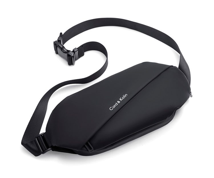 Whtana 3way ボディバッグ・ワンショルダーバッグ メンズ ウエストバッグ  斜め掛け 軽量 防水高密度オックスフォード スポーツバッグ 撥水 皮 バッグ 自転車 サイクリング ツーリング 遠足 旅行 通勤 通学 黒 1