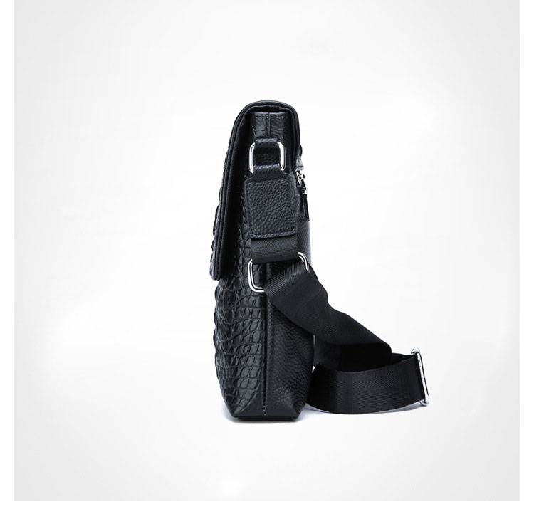 Whatna 2way 牛革 ショルダーバッグ メンズ ポシェットポお財布 6枚カード ipad10.5 収納可 縦型 メンズビジネスかばん斜めがけ 小さめメッセンジャーバッグ 斜め掛け通学通勤バッグ 肩掛けバッグ 紳士用 男性用 黒 BZ66224 3