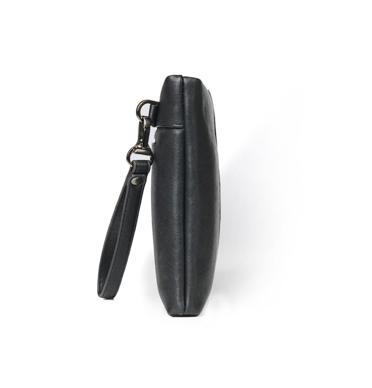 Whatna 2way 革 セカンドバッグ メンズ クラッチ バッグ 9.7インチのipad収納可 B5 6枚カード収納 小銭入 ビジネス カジュアル フォーマル 冠婚葬祭 結婚式 二次会 披露宴バッグ 紳士用 男性用 黑 9016 1