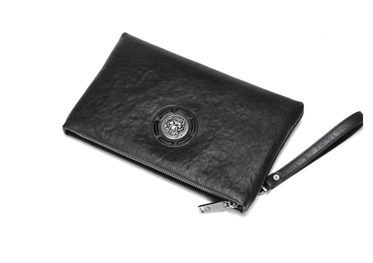 Whatna 2way 牛革セカンドバッグ メンズ クラッチ バッグ 厚手 本革 レザー カード6枚  IPAD9.7収納可 ビジネス カジュアル フォーマル 冠婚葬祭 結婚式 バッグ紳士用 男性用 黒 hs-1590 4