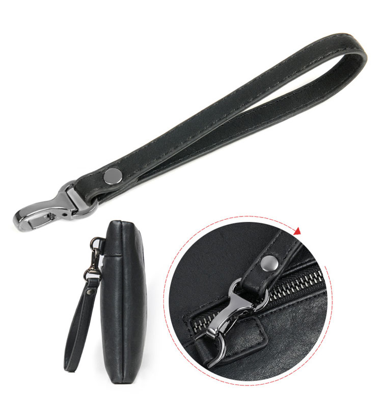 Whatna 2way 革 セカンドバッグ メンズ クラッチ バッグ 9.7インチのipad収納可 B5 6枚カード収納 小銭入 ビジネス カジュアル フォーマル 冠婚葬祭 結婚式 二次会 披露宴バッグ 紳士用 男性用 黑 9016 5