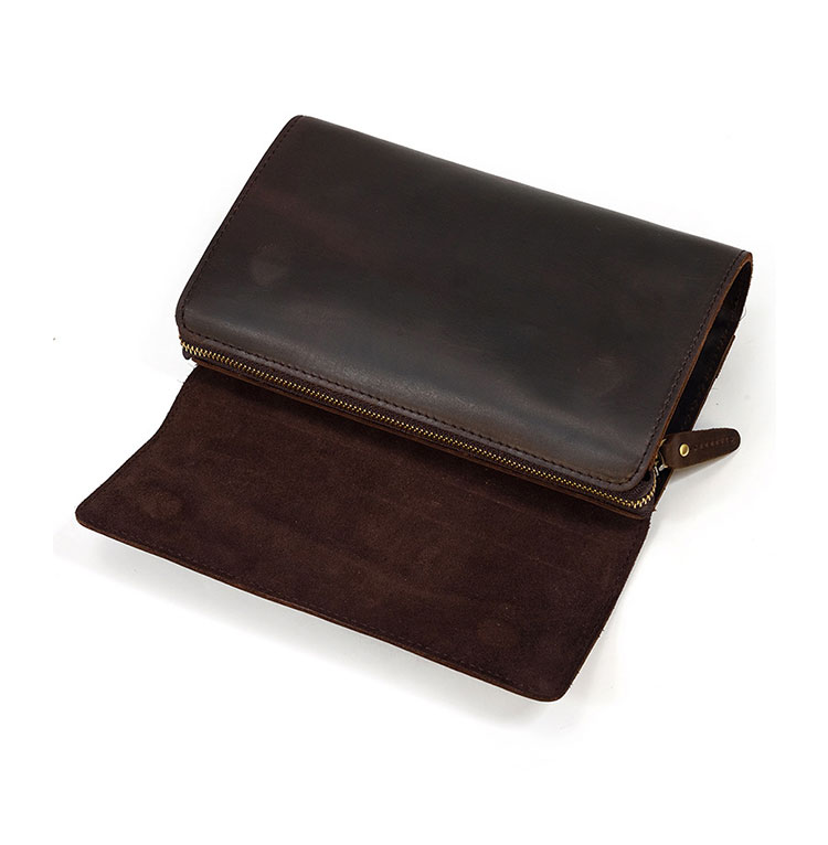 Whatna 天然 牛革 ミニセカンドバッグ メンズ せかんどばっく 小さめ クラッチ バッグ 長財布 カード8枚収納 厚手 本革 結婚式 バッグ カジュアルフォーマル ビジネス 冠婚葬祭 バッグ 男性用 紳士用ブラウン（hs-1590） 5