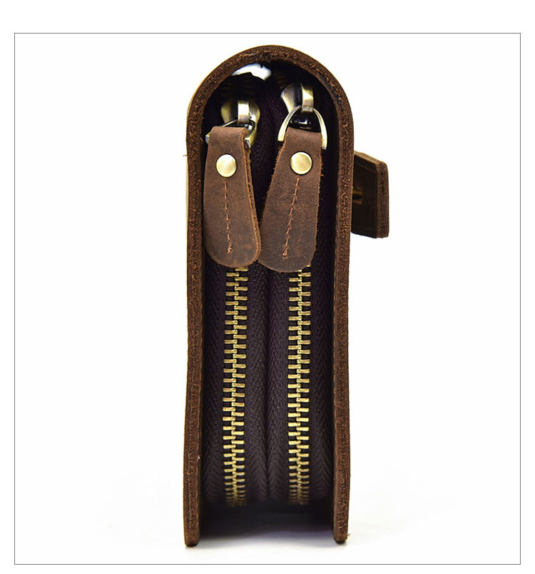 Whatna 天然 牛革 ミニセカンドバッグ メンズ せかんどばっく 小さめ クラッチ バッグ 長財布 カード8枚収納 厚手 本革 結婚式 バッグ カジュアルフォーマル ビジネス 冠婚葬祭 バッグ 男性用 紳士用ブラウン（hs-1590） 13