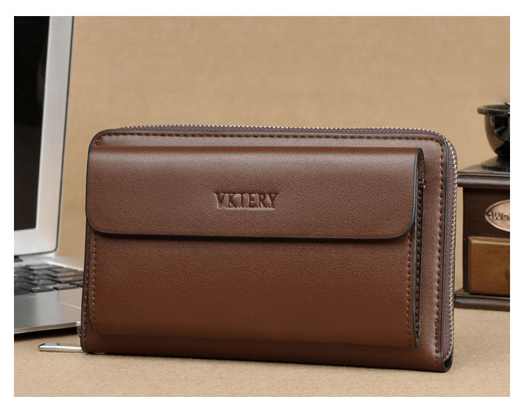 Whatna ミニセカンドバッグ メンズ バッグ 12枚カード収納 小さめ クラッチバッグ 長財布 革 手持ちバッグ メンズ ポーチ 男性用 紳士用 結婚式 冠婚葬祭 黒 ブラウン 1