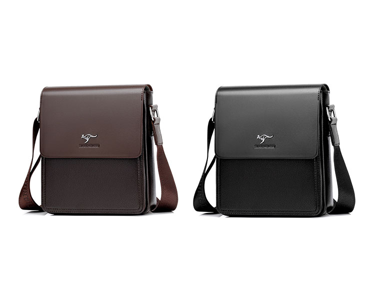 Whatna ショルダーバッグ メンズ メッセンジャーバッグ 大容量 盗難防止 皮革 9.7インチIPAD収納可 サイズ 収納 通勤鞄 軽量 実用 (TH6550-2)-1