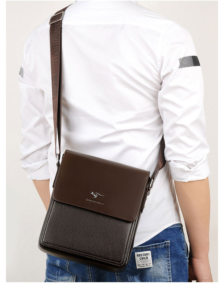 Whatna ショルダーバッグ メンズ メッセンジャーバッグ 大容量 盗難防止 皮革 9.7インチIPAD収納可 サイズ 収納 通勤鞄 軽量 実用 (TH6550-2)-10