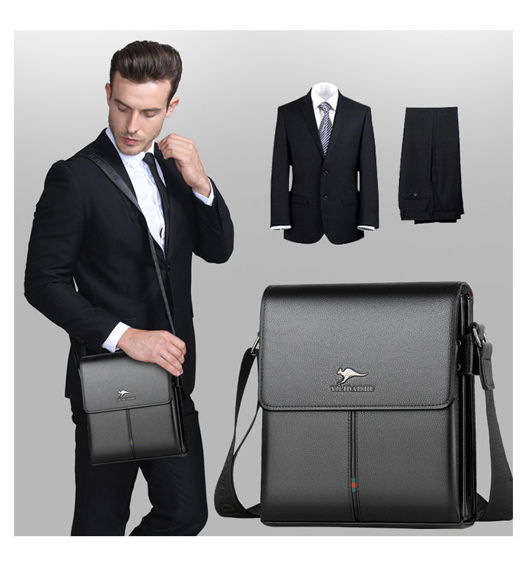 Whatna 革 フラップ ショルダーバッグ メンズ  3室仕切 盗難防止 ipad 10.5 収納可 縦型  ビジネスかばん斜めがけ メッセンジャーバッグ 通勤バッグ  紳士用 男性用 hs-1602-11