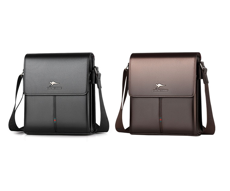 Whatna 革 フラップ ショルダーバッグ メンズ  3室仕切 盗難防止 ipad 10.5 収納可 縦型  ビジネスかばん斜めがけ メッセンジャーバッグ 通勤バッグ  紳士用 男性用 hs-1602-1