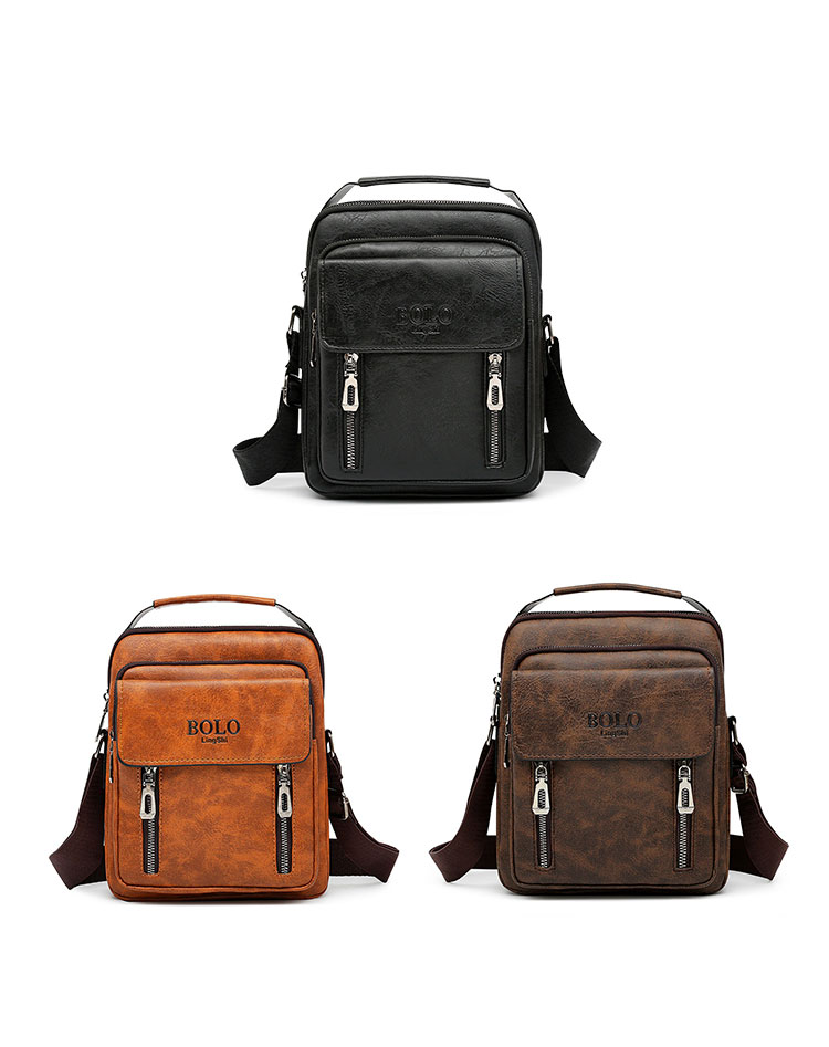 Whatna ショルダーバッグ メンズ 2way 斜め掛け 手提げ 厚手 皮革 レザー 縦型 小さめ メッセンジャーバッグ 通学 通勤バッグ hs- 1606-1