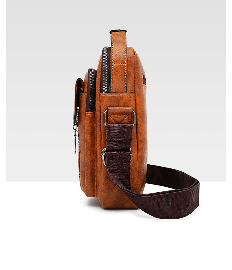 Whatna ショルダーバッグ メンズ 2way 斜め掛け 手提げ 厚手 皮革 レザー 縦型 小さめ メッセンジャーバッグ 通学 通勤バッグ hs- 1606-3