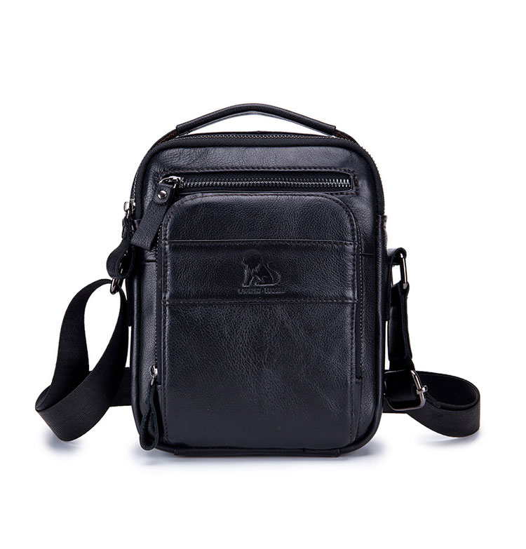 Whatna 牛革 ショルダーバッグ メンズ 2way 斜め掛け 手提げバッグ  5枚カード収納  小さめ メッセンジャーバッグ   肩掛けバッグ 自転車かばん プレゼント男性   hs-1606-2