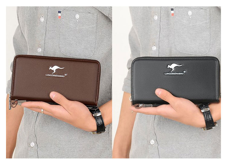 Whatnaミニセカンドバッグ メンズ バッグ 12枚カード収納 小さめ クラッチバッグ 長財布 革 手持ちバッグ メンズ ポーチ 男性用 紳士用 結婚式 冠婚葬祭 黒 ブラウン 881-9