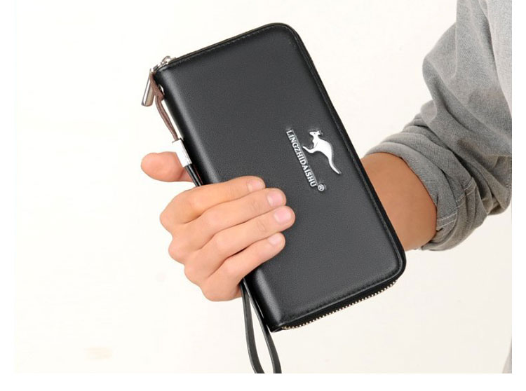 Whatnaミニセカンドバッグ メンズ バッグ 12枚カード収納 小さめ クラッチバッグ 長財布 革 手持ちバッグ メンズ ポーチ 男性用 紳士用 結婚式 冠婚葬祭 黒 ブラウン 881-10