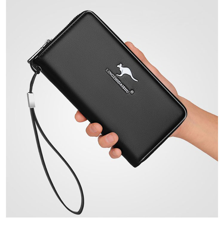 Whatnaミニセカンドバッグ メンズ バッグ 12枚カード収納 小さめ クラッチバッグ 長財布 革 手持ちバッグ メンズ ポーチ 男性用 紳士用 結婚式 冠婚葬祭 黒 ブラウン 881-11