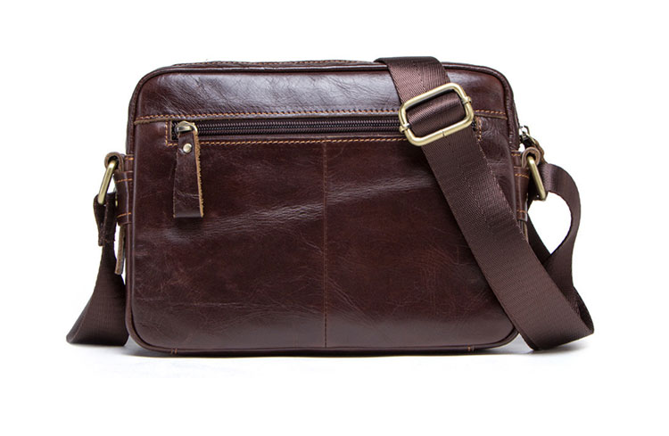 Whatna 2way 天然 牛革 ショルダーバッグ メンズ ポシェットポお財布 5枚カード ipad9.7 収納可 三室仕切 横型 縦型 小さめメッセンジャーバッグ 斜め掛け通学通勤バッグ 肩掛けバッグ 紳士用 男性用 ブラウン6423-13
