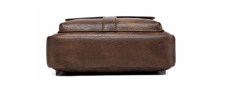 Whatna ショルダーバッグ メンズ 2way 斜め掛け 手提げ 厚手 皮革 レザー ipadmini収納可 縦型 小さめ メッセンジャーバッグ 通学 通勤バッグ 軽量 実用 自転車かばん プレゼント男性 黒 ブラウン（D001）-5