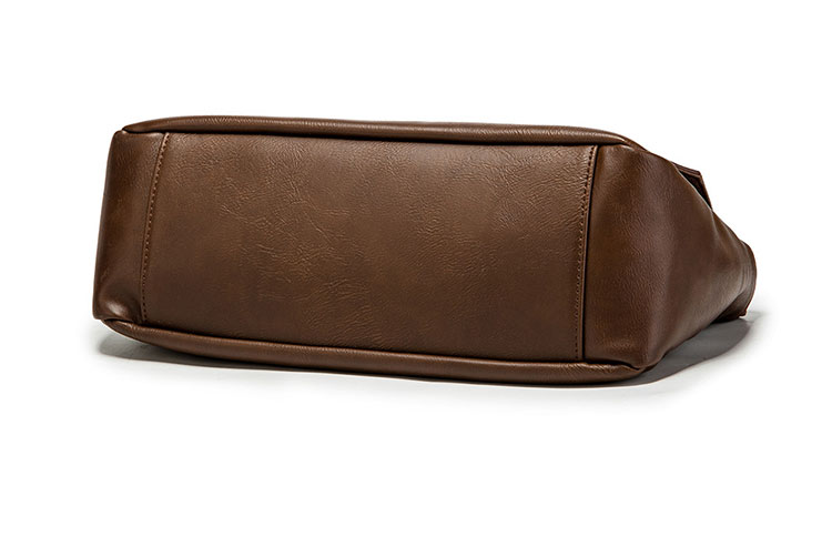 Whatnaミニショルダーバッグ 横型 メンズ ポシェット ショルダーミニポーチ 革 軽量 小型 人気型 耐久性 小さめメッセンジャーバッグ斜め掛け ビジネス 通学 通勤鞄 軽量 実用 自転車 鞄 かばん男性用 紳士用 黒 (3952)-4