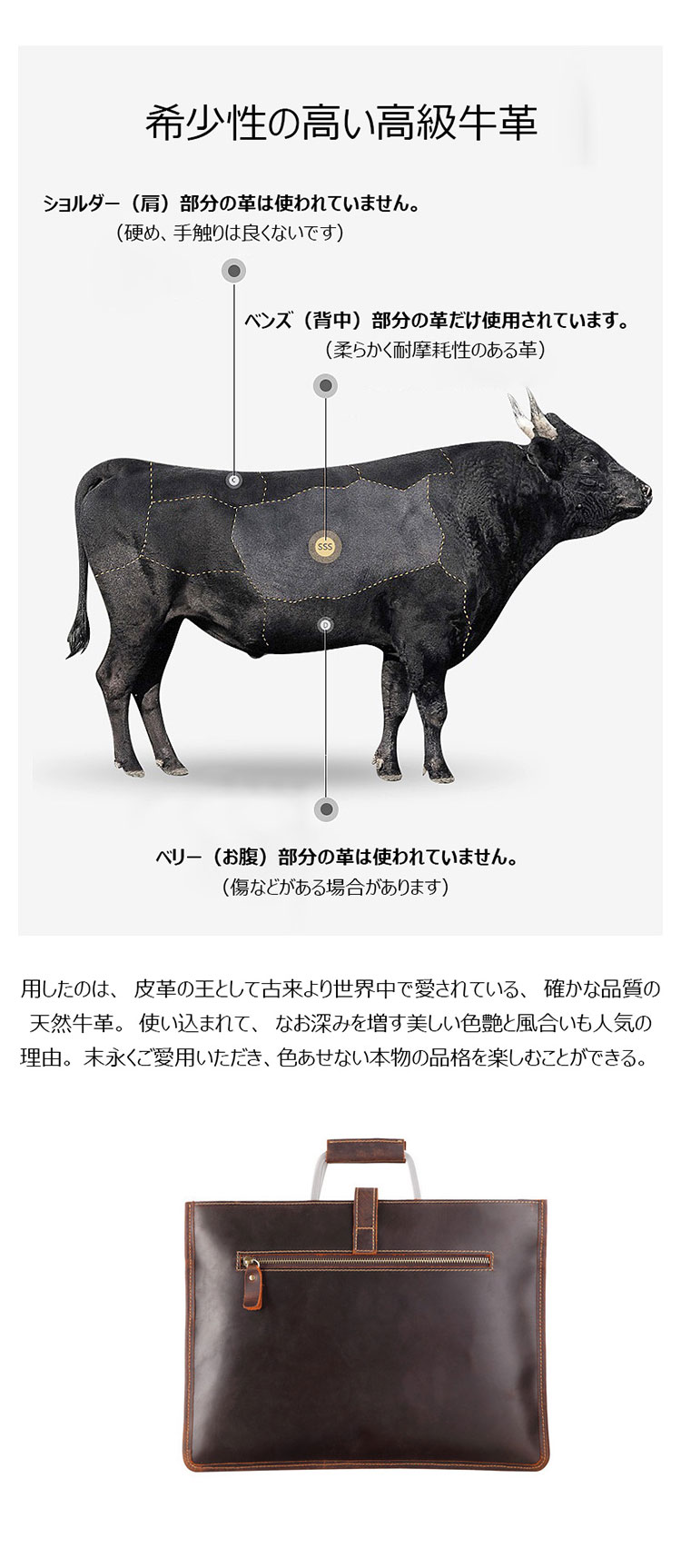 Whatna 2way 天然牛革 セカンド バッグ メンズ 大き ショルダーベルト付属 A415センチpc収納可 クラッチ ショルダー 結婚式 バッグ ビジネス フォーマル 冠婚葬祭 バッグ紳士用 男性用 ブラウン SF064-10