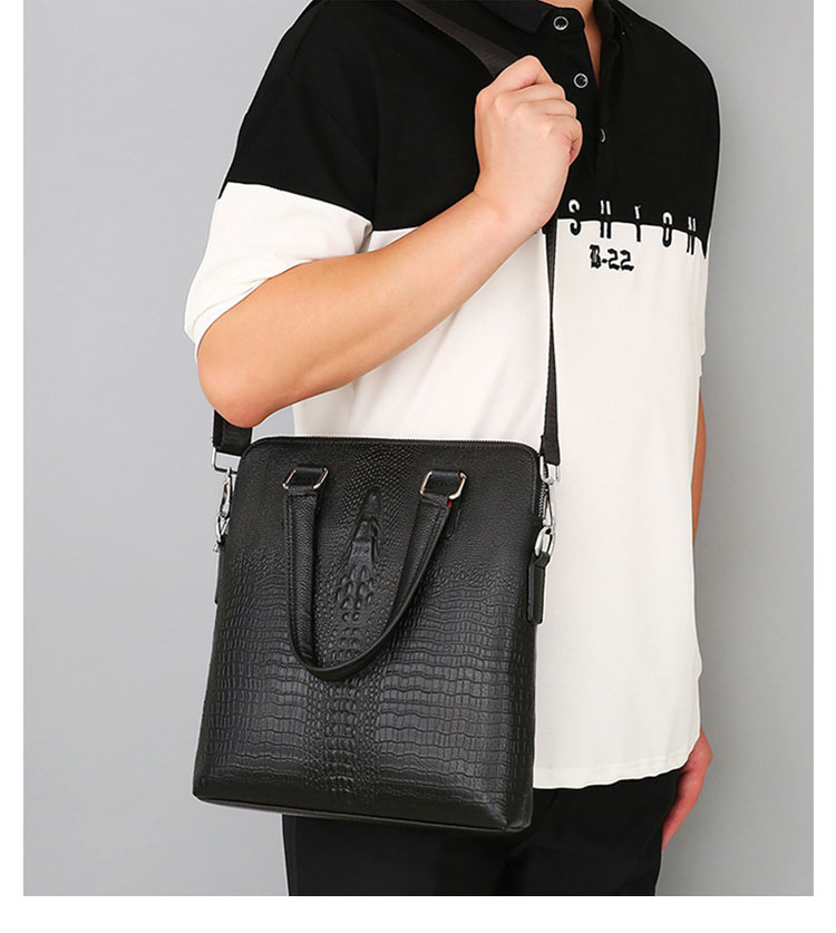 Whatna 天然牛革 ビジネスバッグ メンズ 2WAY 手提げ・ショルダーバッグ 天然 本革 A4 13.3インチIpad収納可大容量 旅行 出張用 通勤 通学 就活 面接 バッグ かばん 男性用 ブラック(8171)-10