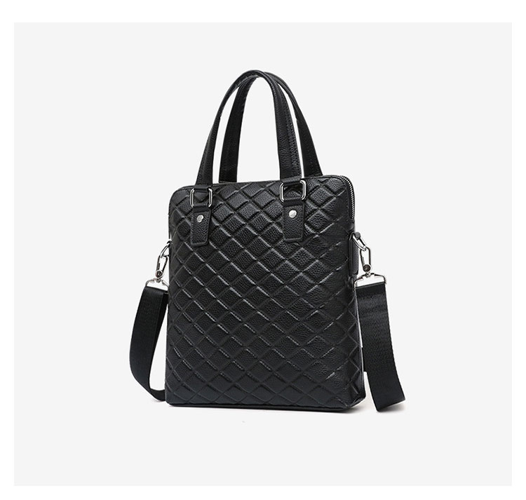 Whatna 天然牛革 ビジネスバッグ メンズ 2WAY 手提げ・ショルダーバッグ 天然 本革 A4 13.3インチIpad収納可大容量 旅行 出張用 通勤 通学 就活 面接 バッグ かばん 男性用 ブラック(8171)-2