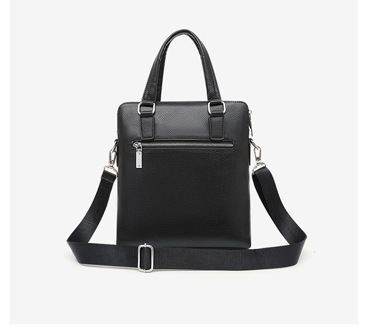 Whatna 天然牛革 ビジネスバッグ メンズ 2WAY 手提げ・ショルダーバッグ 天然 本革 A4 13.3インチIpad収納可大容量 旅行 出張用 通勤 通学 就活 面接 バッグ かばん 男性用 ブラック(8171)-4