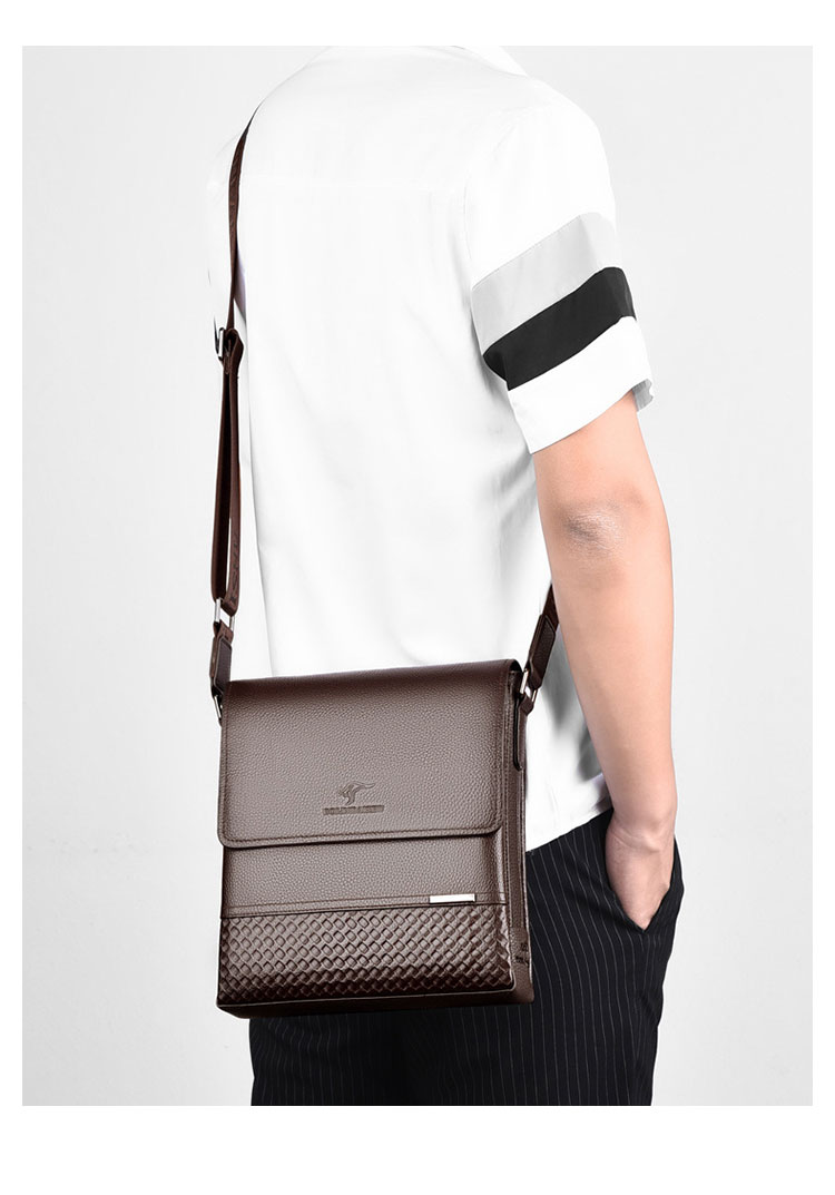 Whatna 牛革 フラップ ショルダーバッグ メンズ 3室仕切 盗難防止 本革 ipad 10.5 収納可 縦型 メンズ ビジネスかばん斜めがけ 小さめメッセンジャーバッグ 斜め掛け通学通勤バッグ 肩掛けバッグ 紳士用 男性用 hs-1602-12