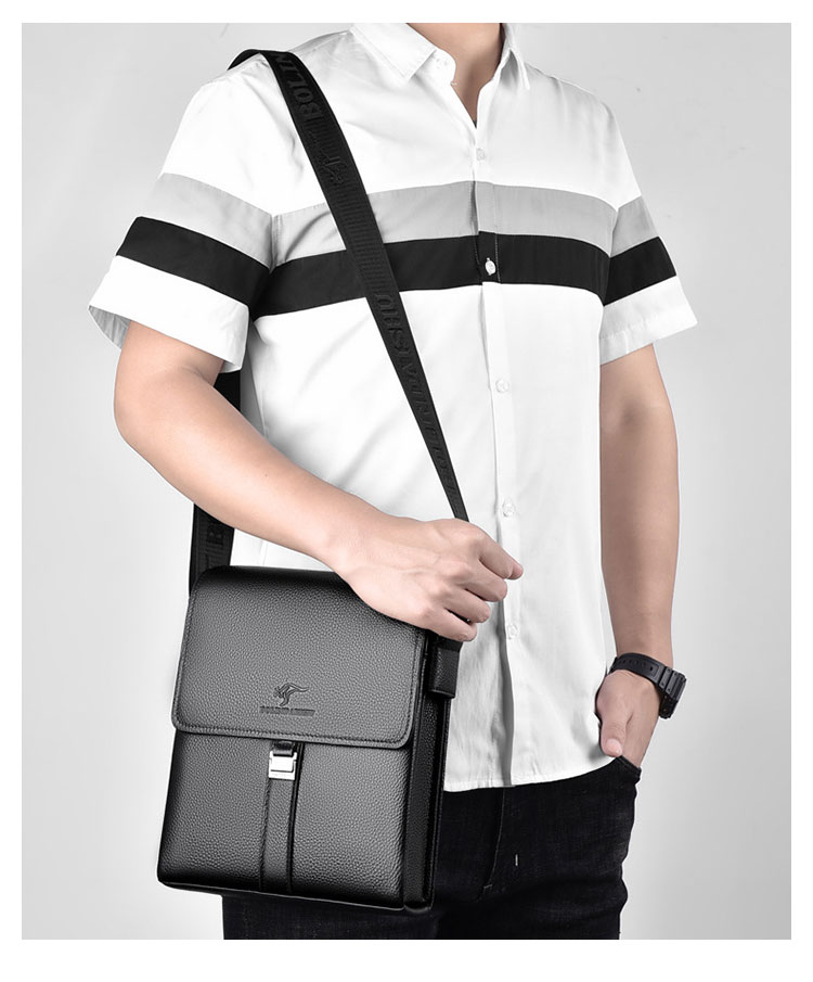 Whatna 牛革 フラップ ショルダーバッグ メンズ 3室仕切 盗難防止 ipad 10.5 収納可 縦型 メンズ ビジネスかばん斜めがけ 小さめメッセンジャーバッグ 斜め掛け通学通勤バッグ 肩掛けバッグ 紳士用 男性用BL9953A-2-9