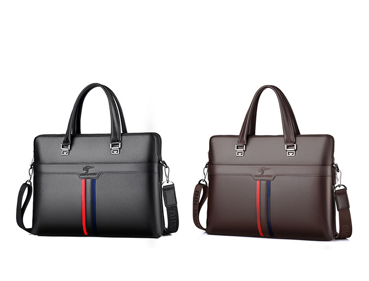 Whatna 牛革  ビジネス バッグメンズ 2way ショルダー 手提げ 本革 2室仕切 横型 ブリーフケース 14インチPC対応 旅行 出張 通勤 通学 就活 面接 バッグ かばん 男性用 BL003-3-1