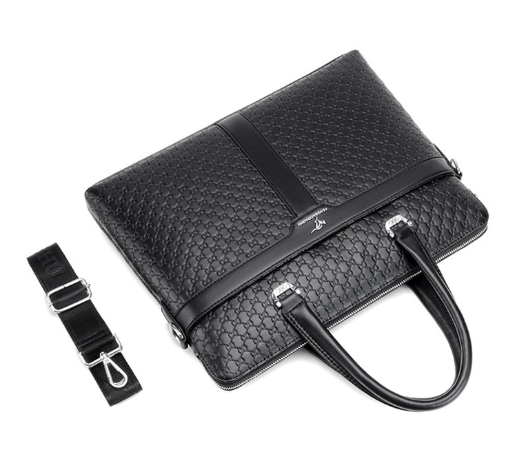 Whatna 2wayショルダーバッグ メンズ 本革 斜め掛け 手提げ バッグ 横型 ビジネスバッグ A4 15.6センチPC収納可 ブリーフケース 通学 通勤鞄 軽量 実用 自転車かばん プレゼント男性 黒 ブラウン(8808#)-5